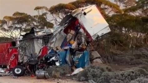 Three dead, Eyre Highway reopens after horror truck crash near .